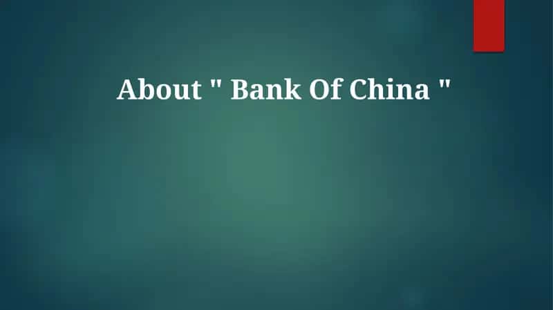 Bank Of China 1