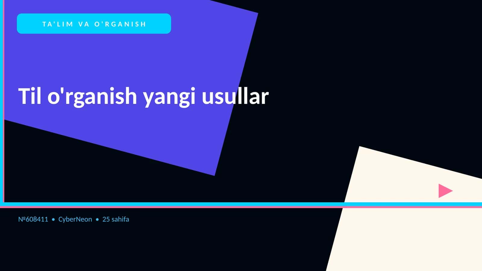 Til o'rganish yangi usullar 1
