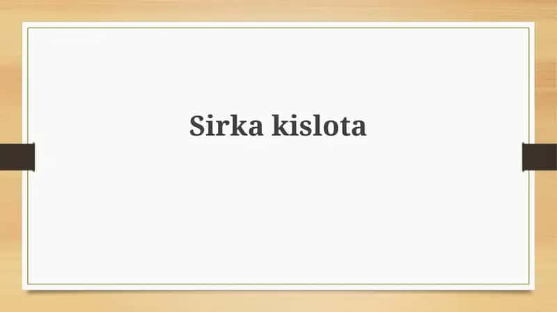 Sirka kislotasi 1