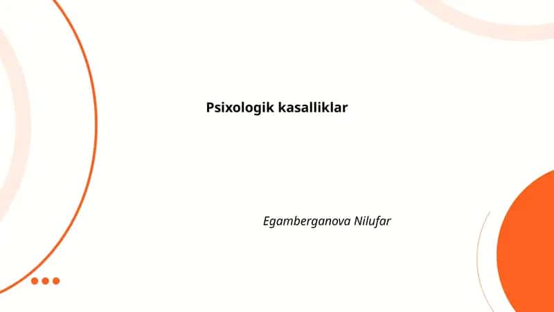 Psixologik kasalliklar 1