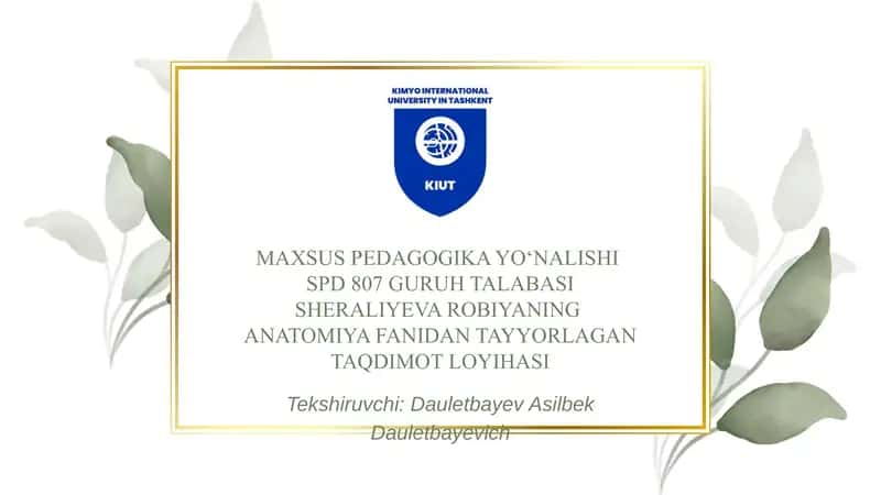 Mavzu: nerv sistemasi. Taqdimot 1