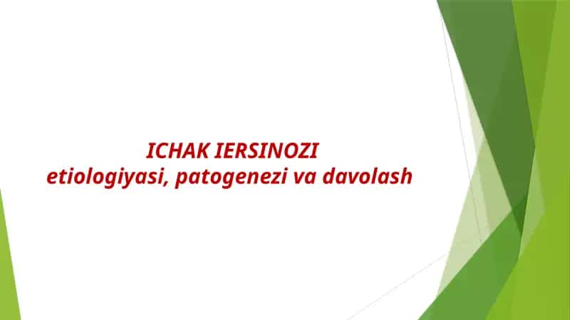 Ichak Iersinozi etiologiyasi, patogenezi va davolash 1