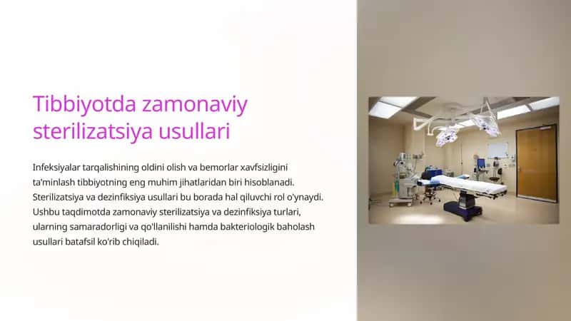 Zamonaviy Sterilizatsiya Usullari 1
