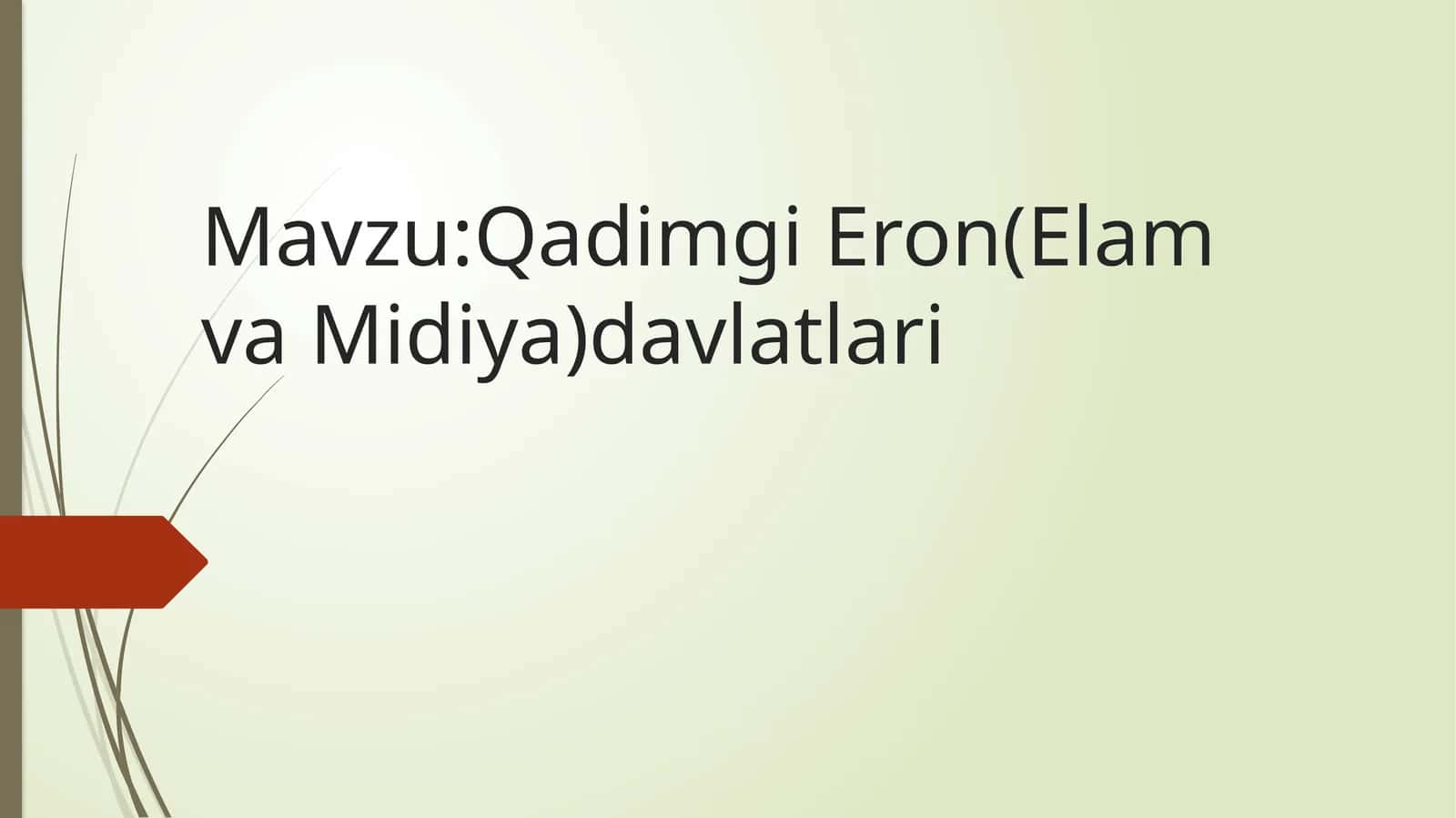 Qadimgi Eron(Elam va Midiya)davlatlari 1