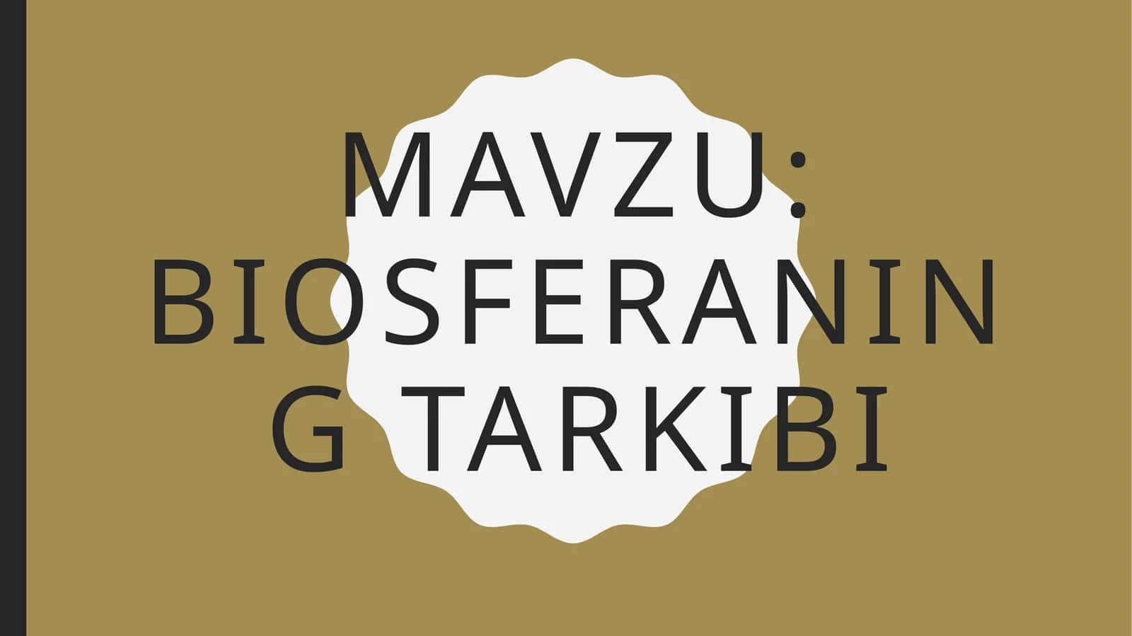 Biosferaning tarkibi 1
