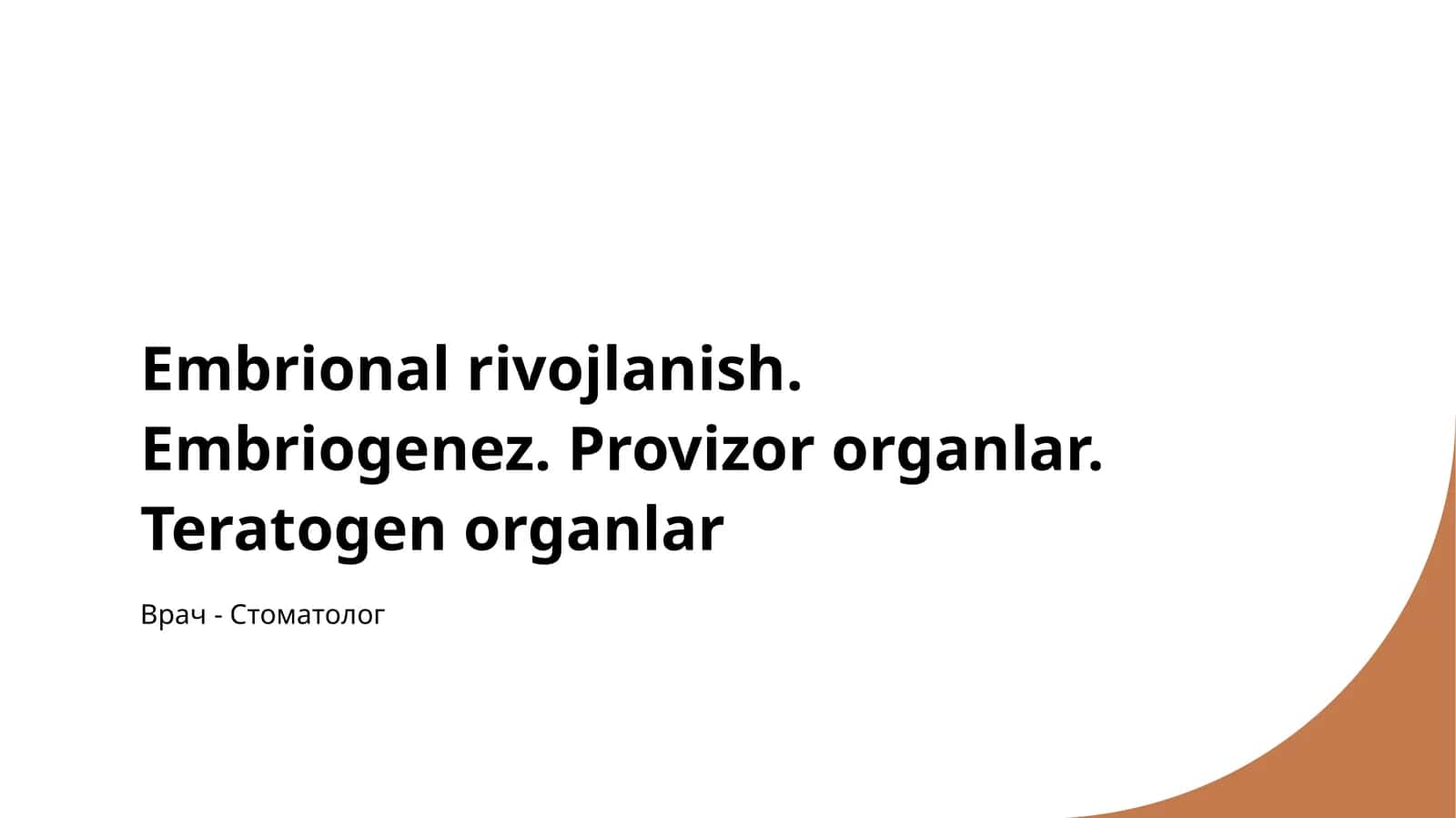 Embriogenez Bosqichlari va Rivojlanish Jarayonlari 1