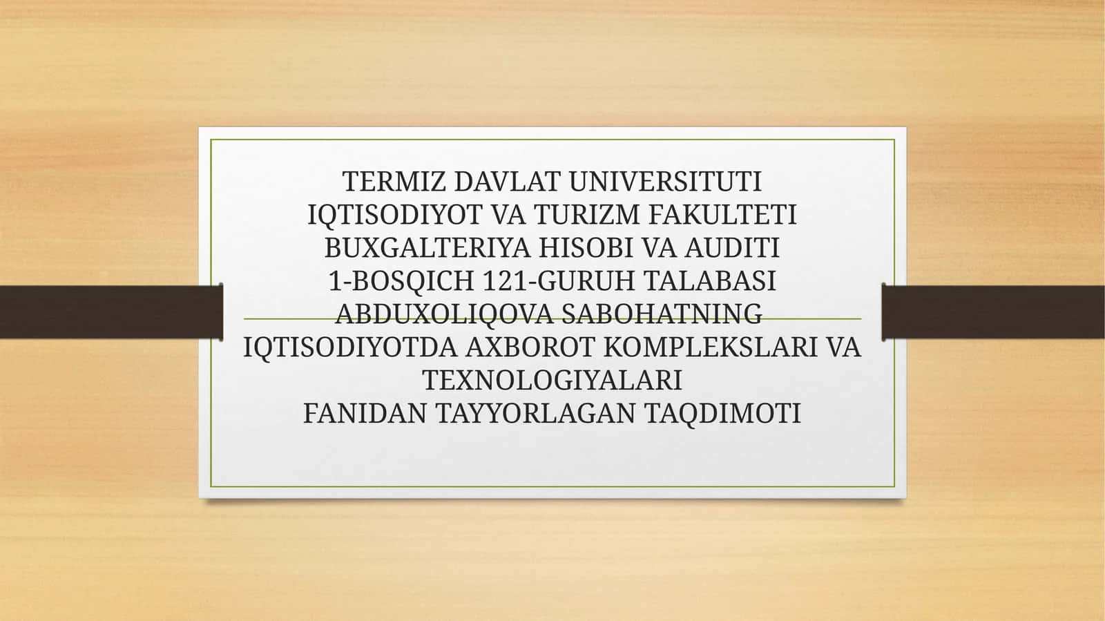 Algoritmlashtirish va dasturlash asoslari 1
