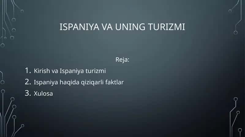 Ispaniya va uning turizmi 1