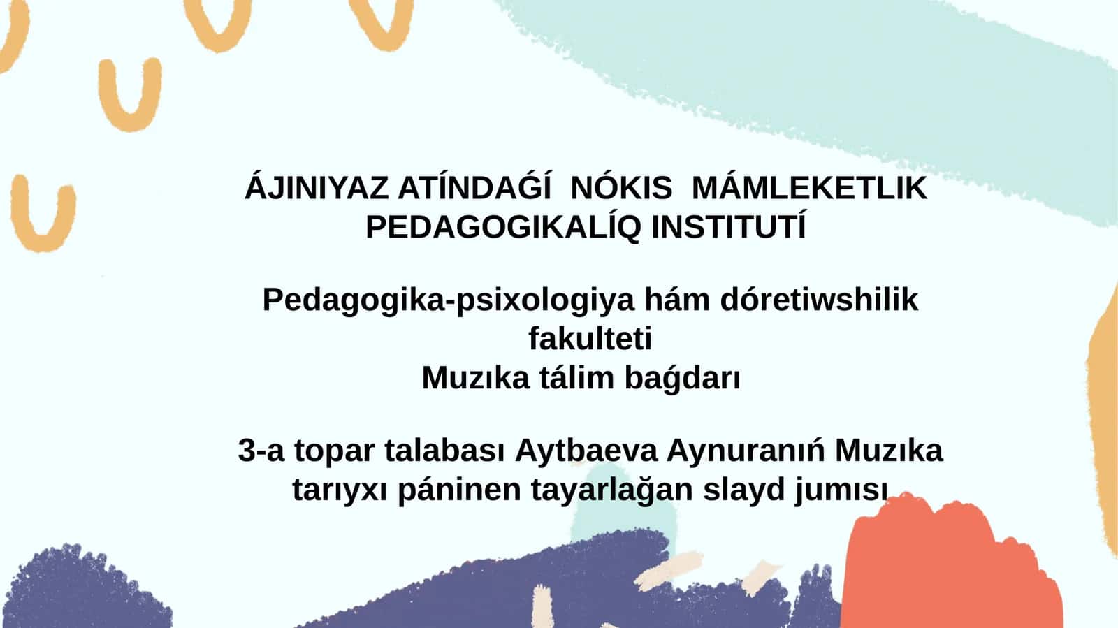 Muzıka tálim baǵdarı 1