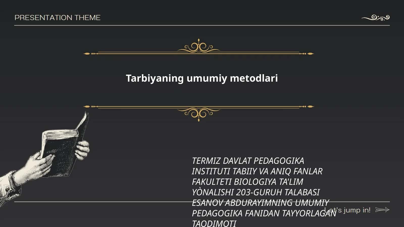 Tarbiyaning umumiy metodlari 1