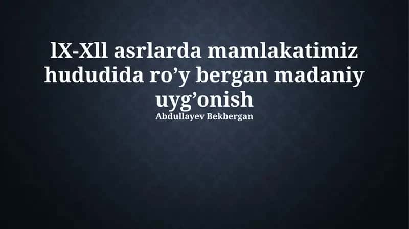 Mustaqillikka intilish va milliy g'oya 1