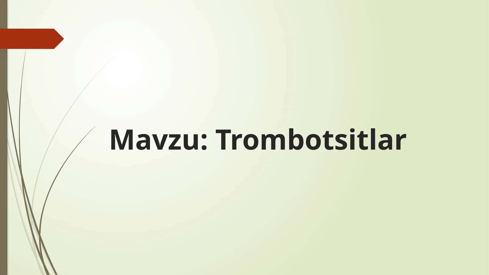 Trombotsitlar 1