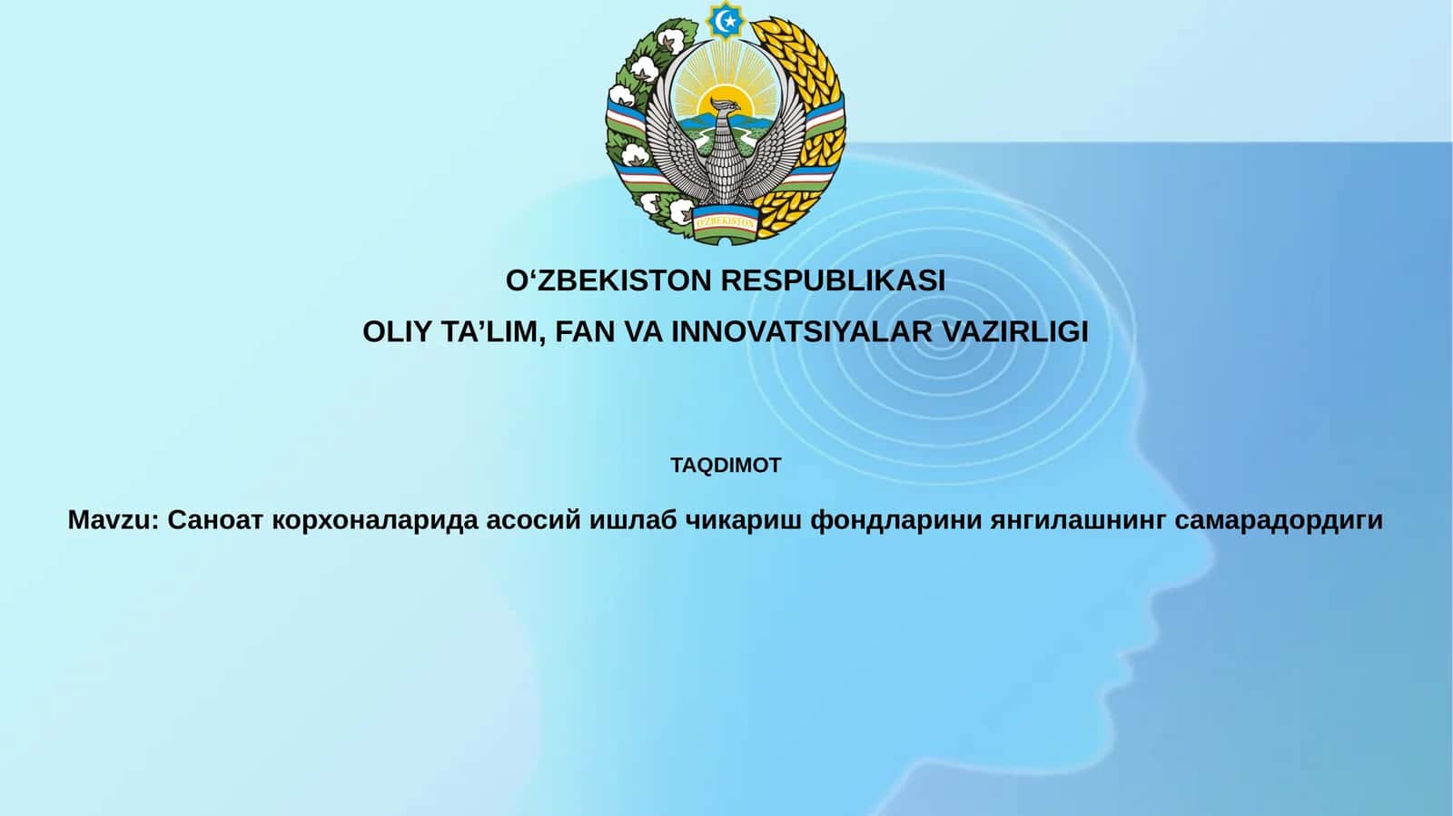 Asosiy vositalarni yangilash samaradorligini baholash usullari 1