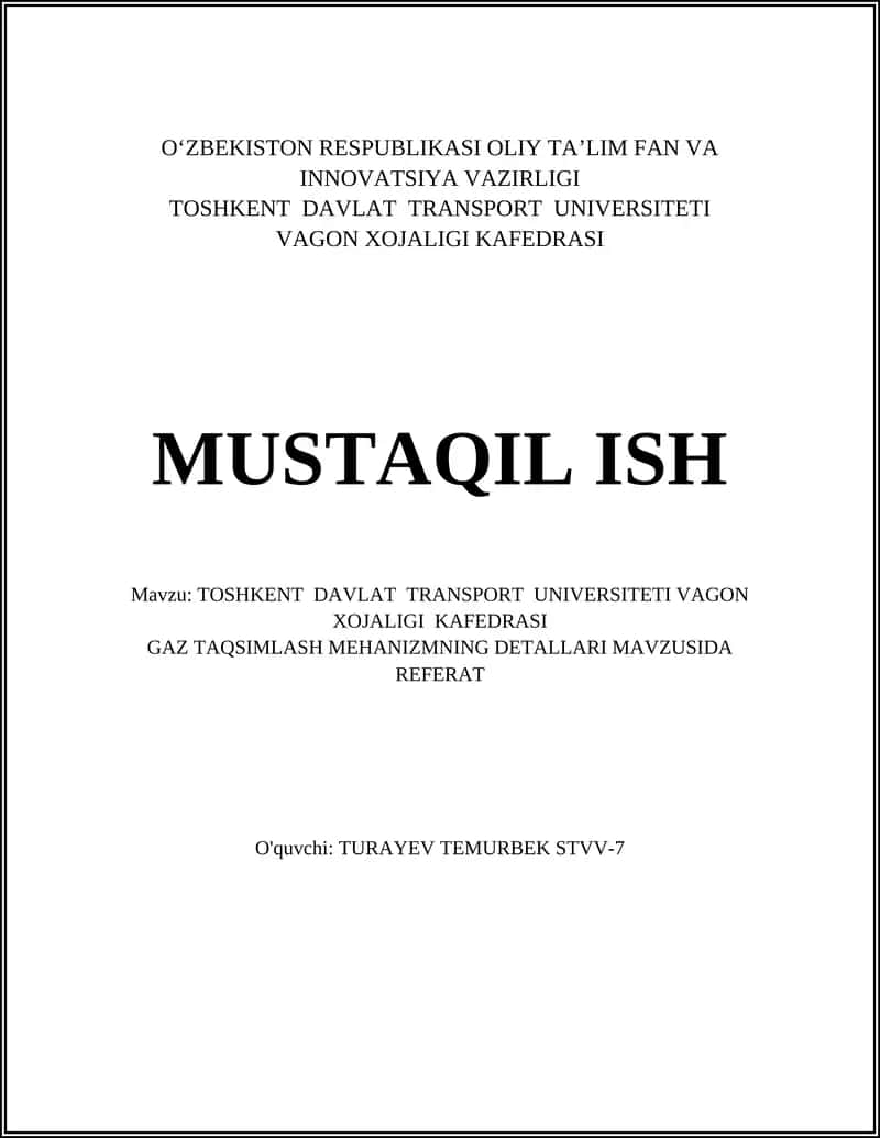 Gaz taqsimlash mehanizmi 1