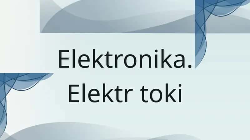Elektronika 1
