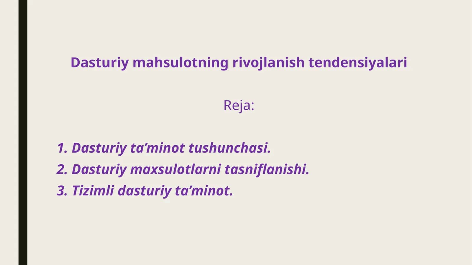 Dasturiy mahsulotning rivojlanish tendensiyalari 1