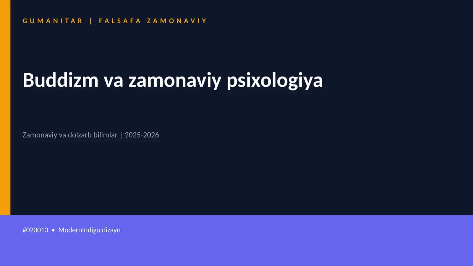 Buddizm va zamonaviy psixologiya 1