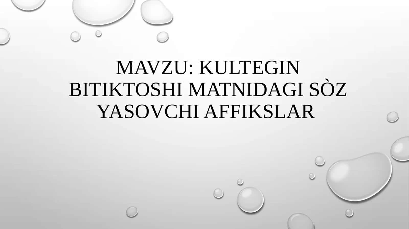 Kultegin bitiktoshi matnidagi Sòz yasovchi affikslar 1