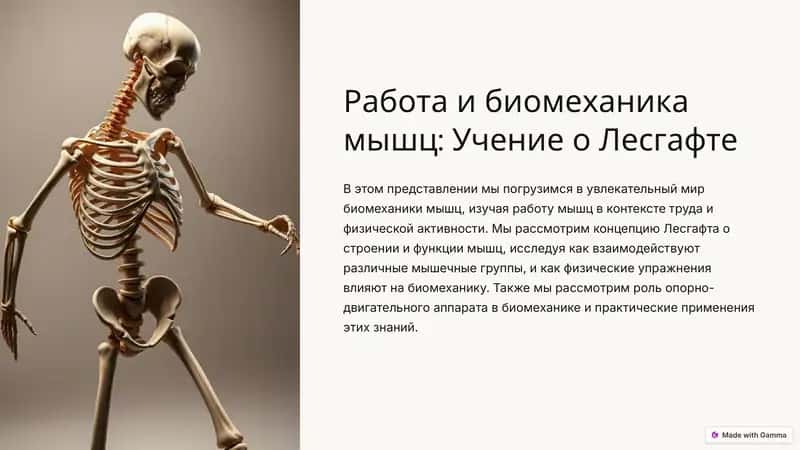 Иш ва касалларнинг биомеханикаси: Лесгафт таълими 1