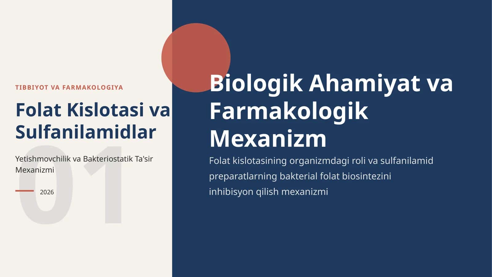 Folat Kislotasi va Sulfanilamidlar 1