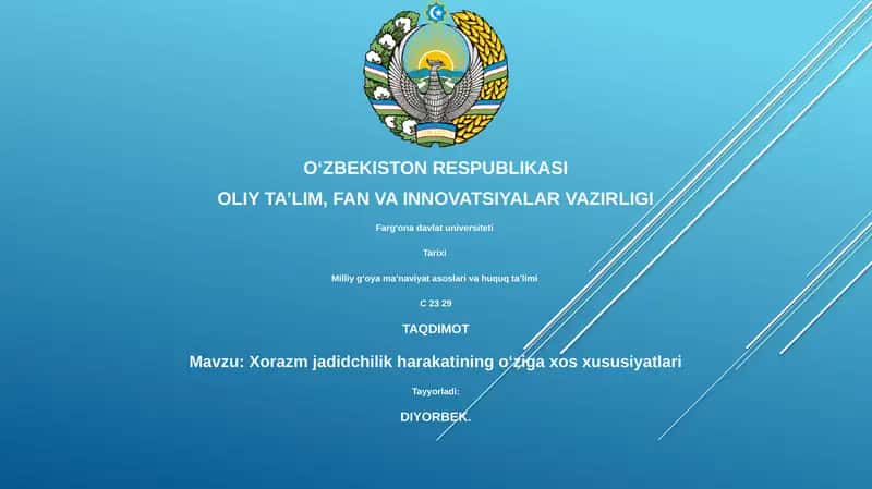 Xorazm jadidchilik harakatining oʻziga xos xususiyatlari 1