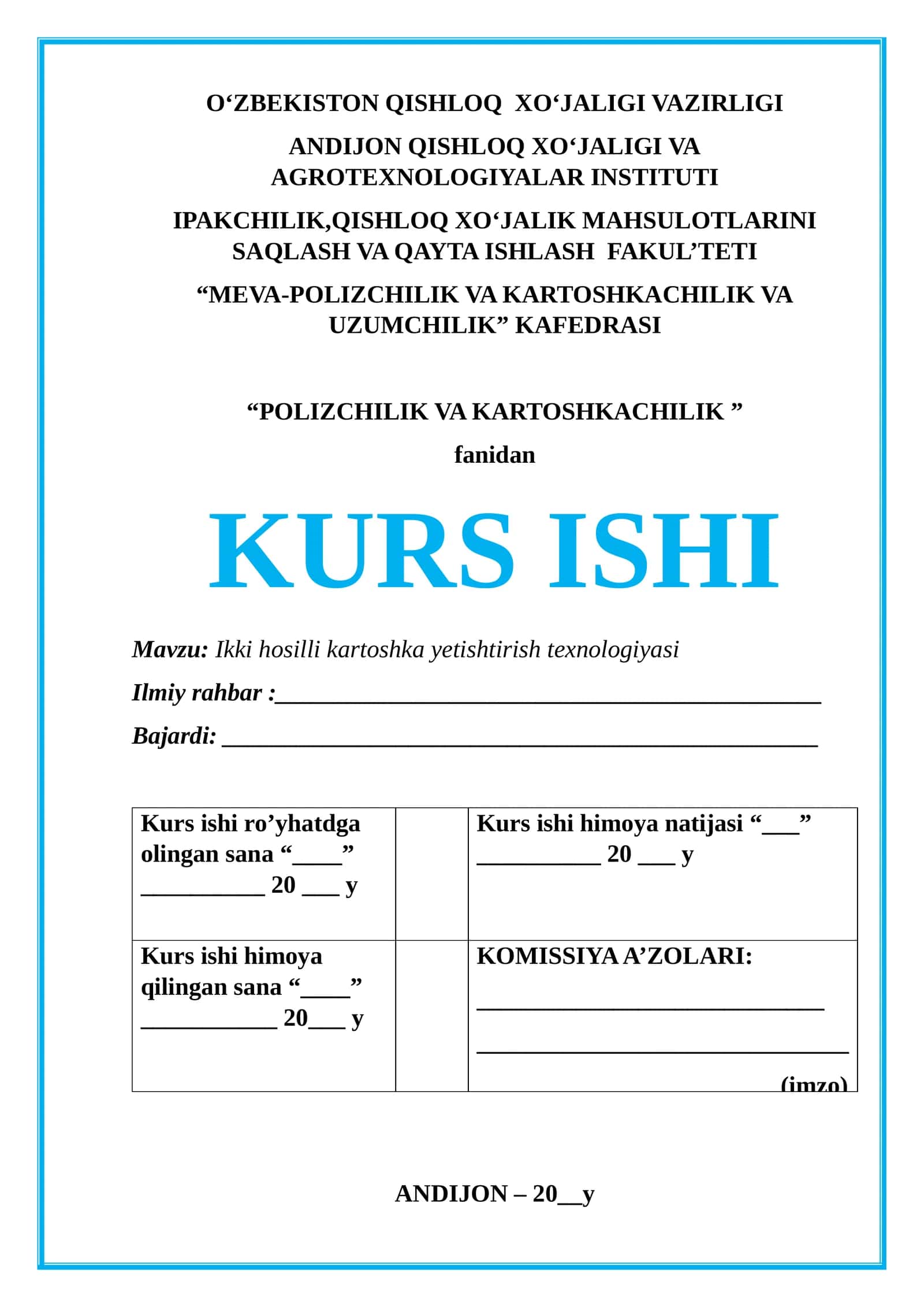 Ikki hosilli kartoshka yetishtirish texnologiyasi 1