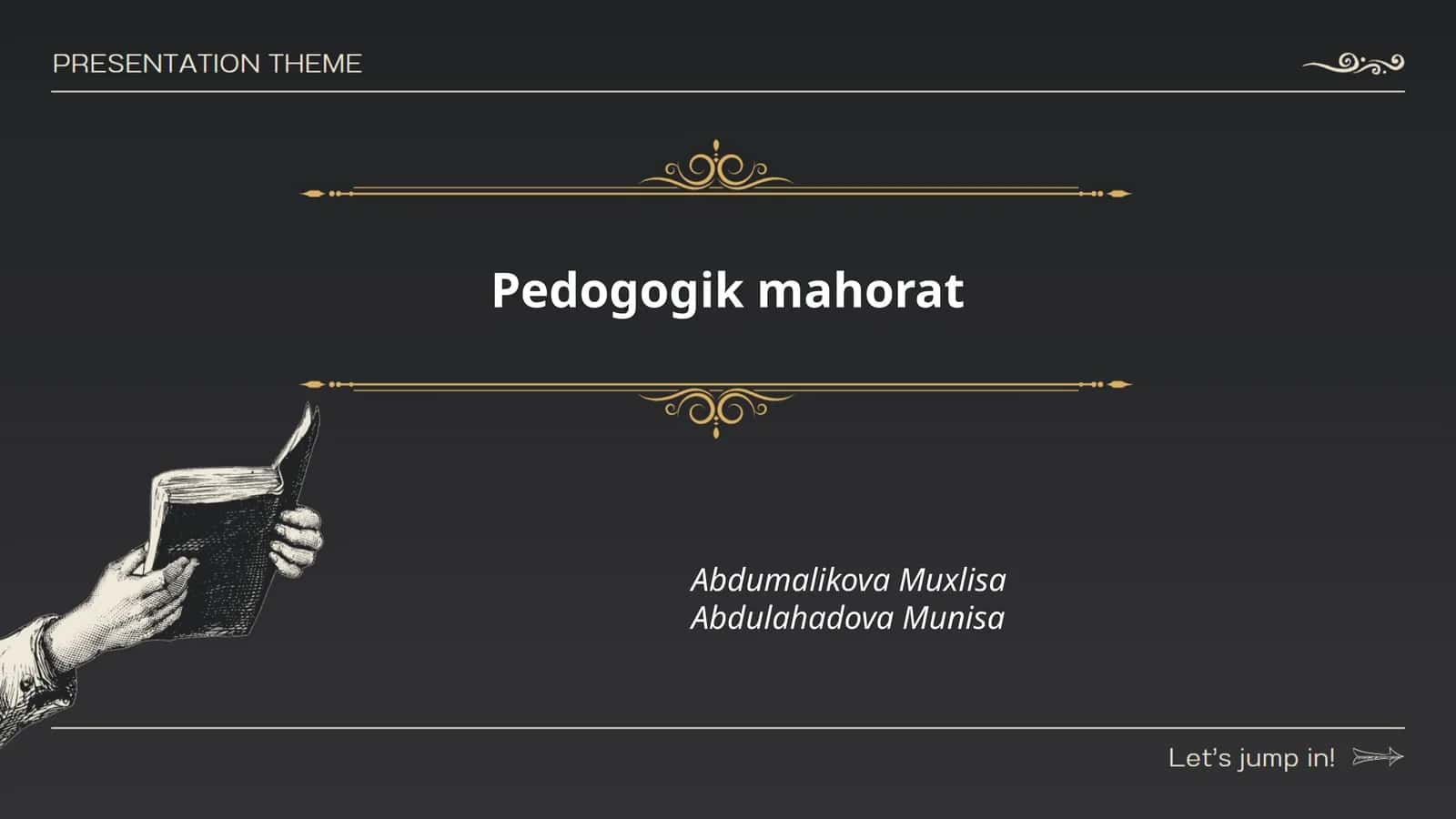 Pedogogik mahorat 1