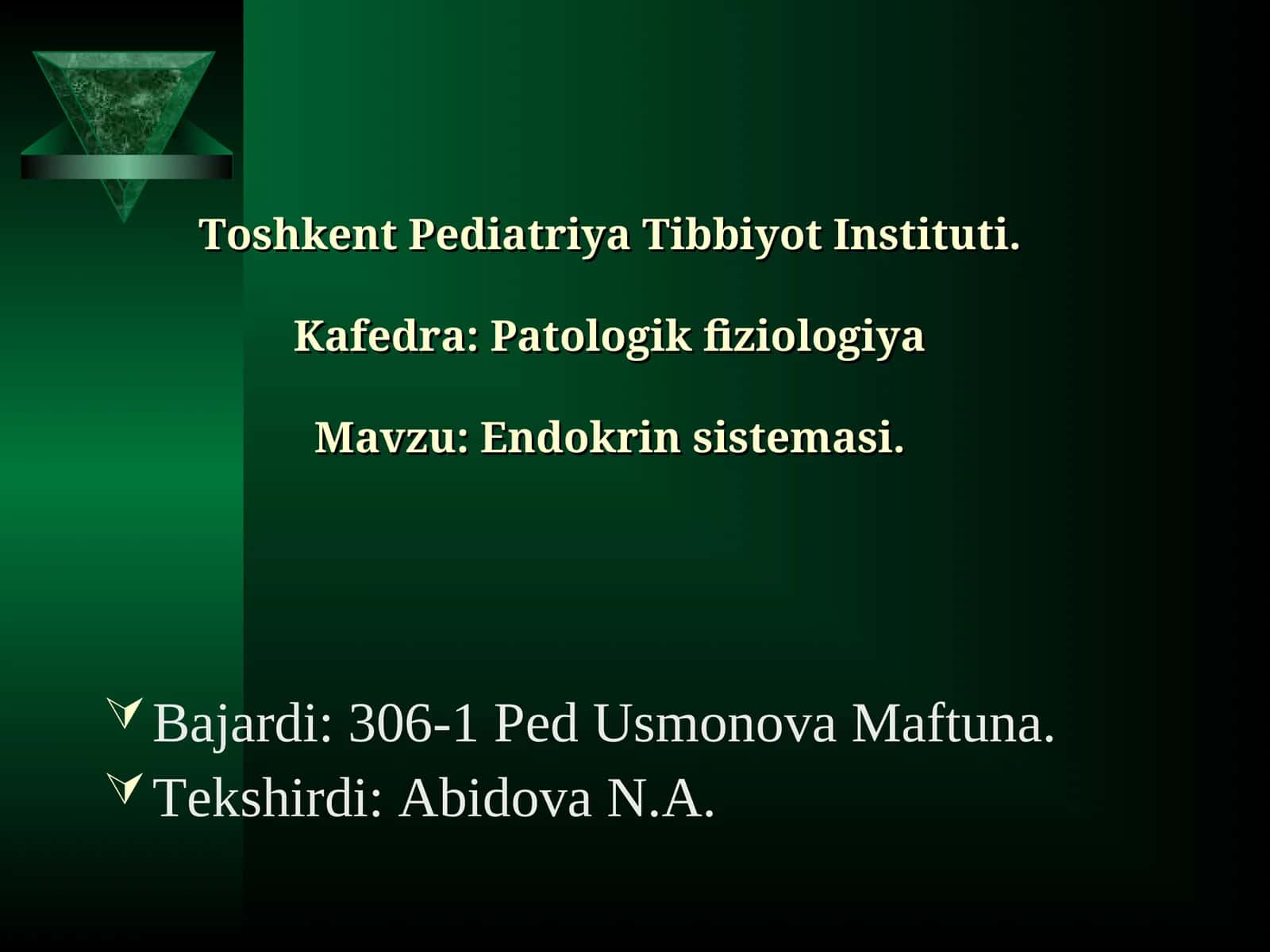 Endokrin sistemasi 1