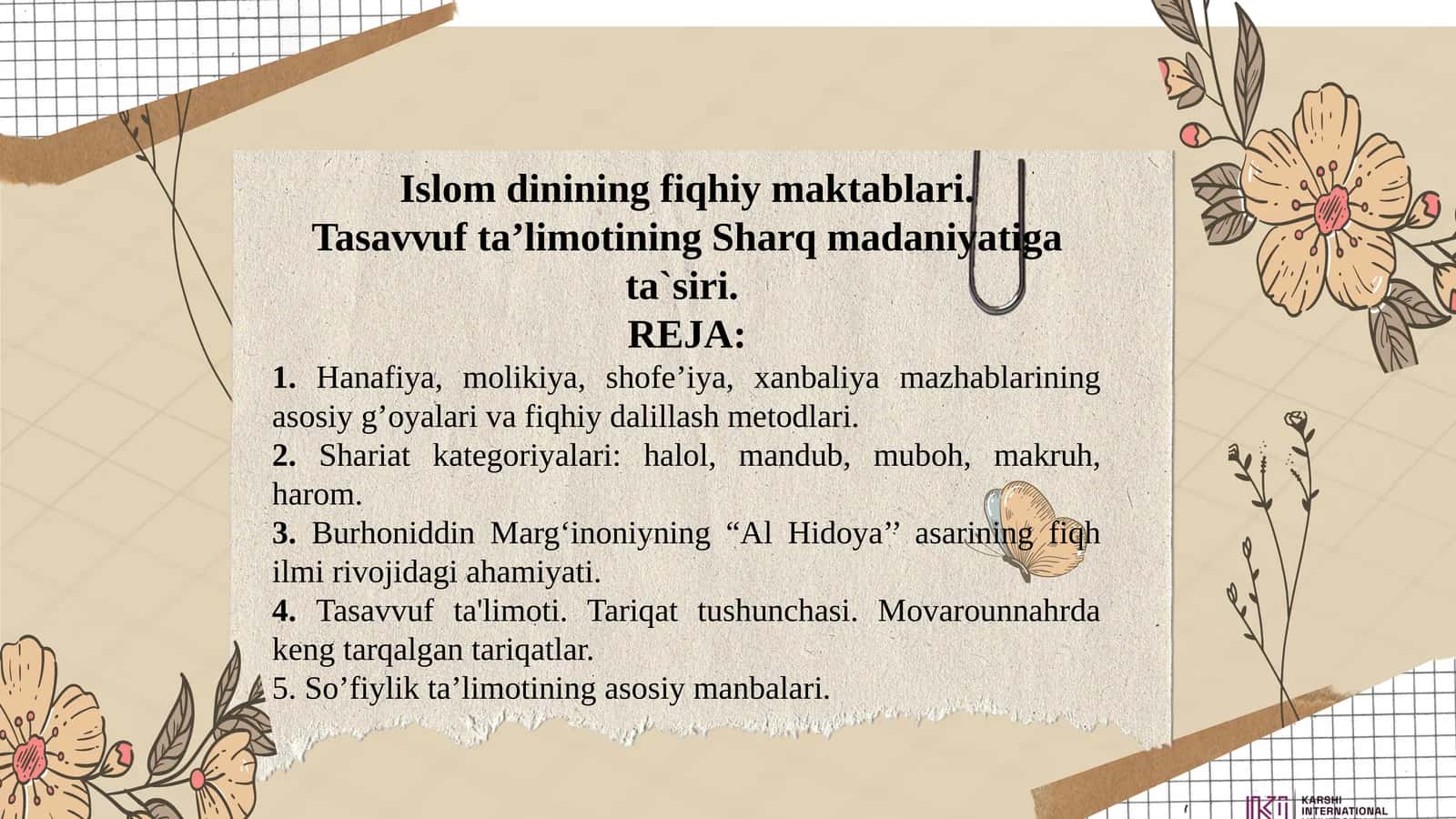 Islom dinining fiqhiy maktablari 1