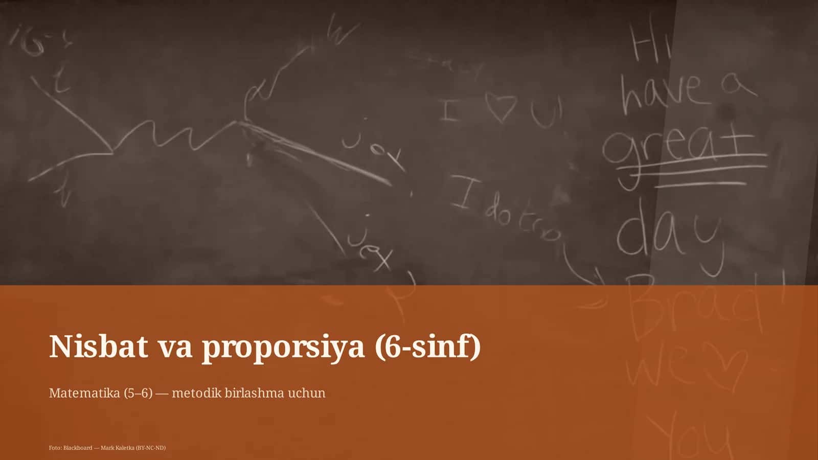 Nisbat va proporsiya (6-sinf) 1