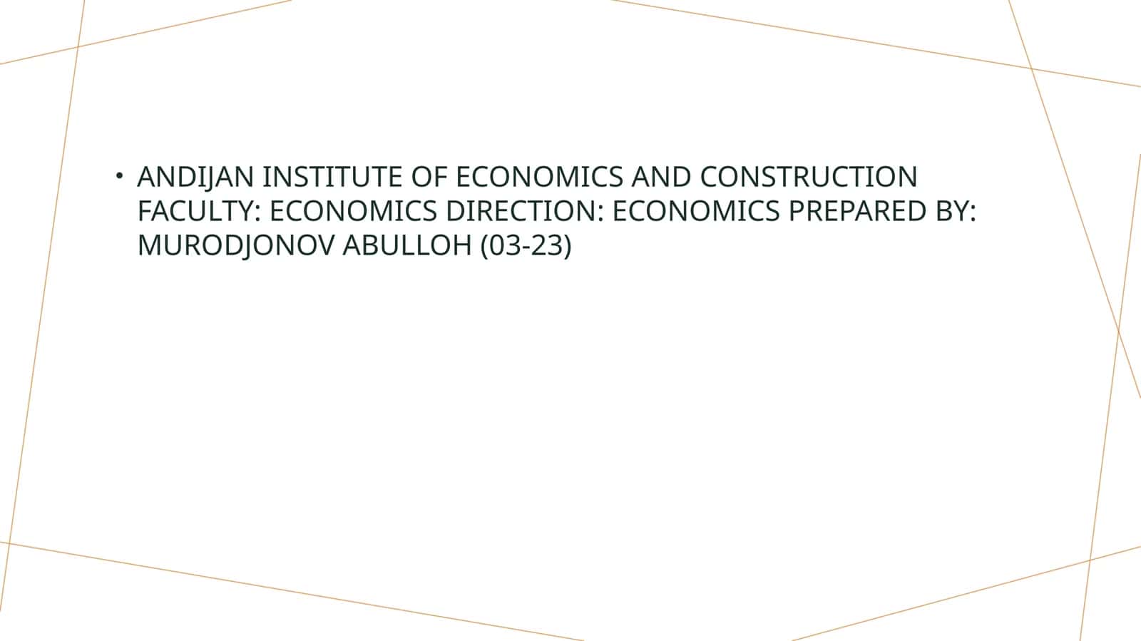 Economy of spanish 1
