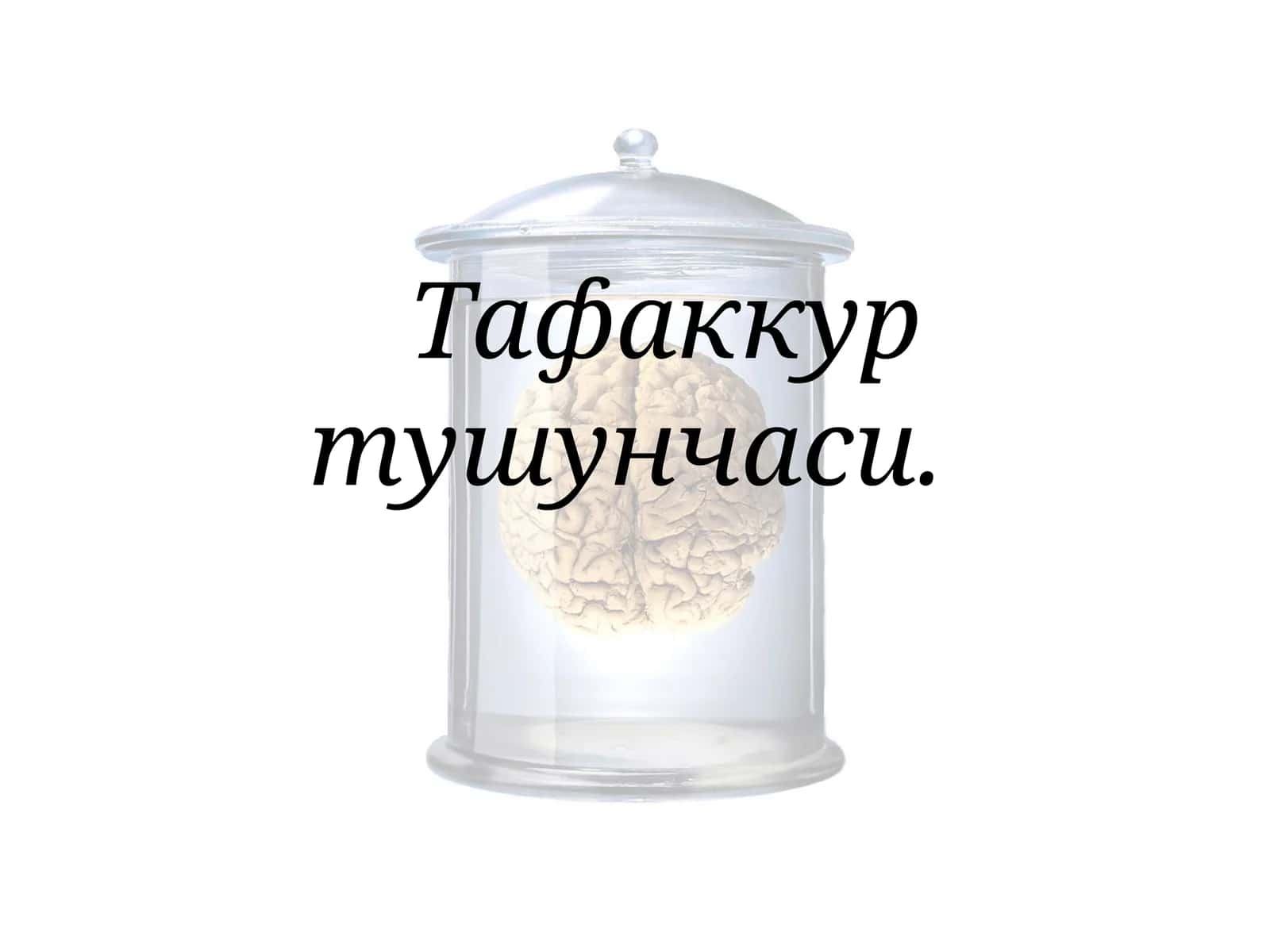 Тафаккур тушунчаси 1