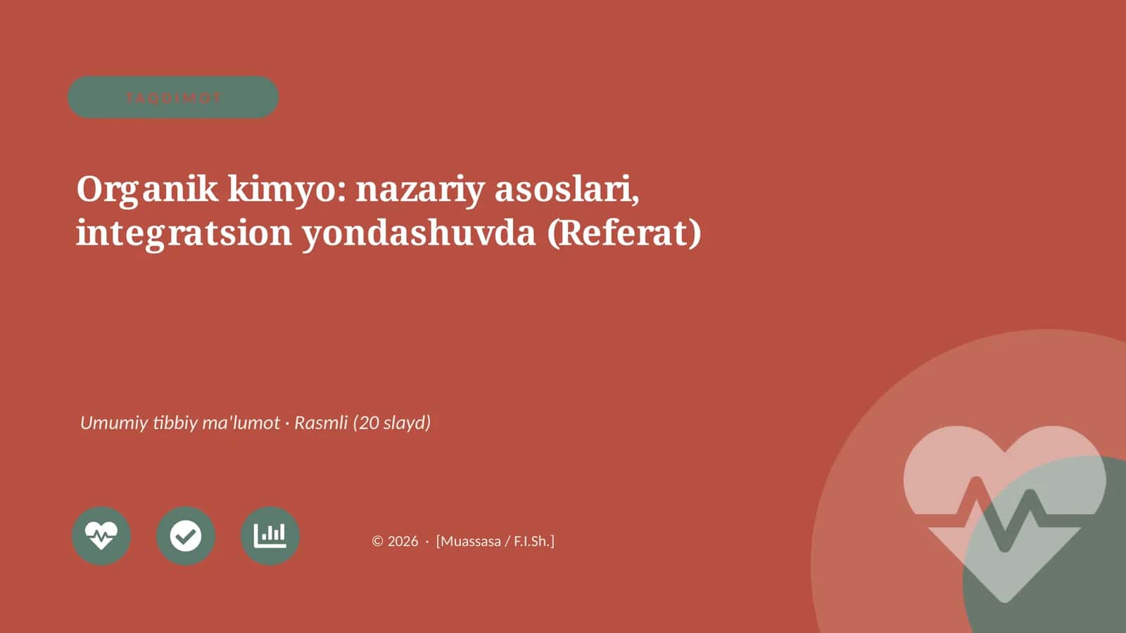 Organik kimyo: nazariy asoslari, integratsion yondashuvda 1