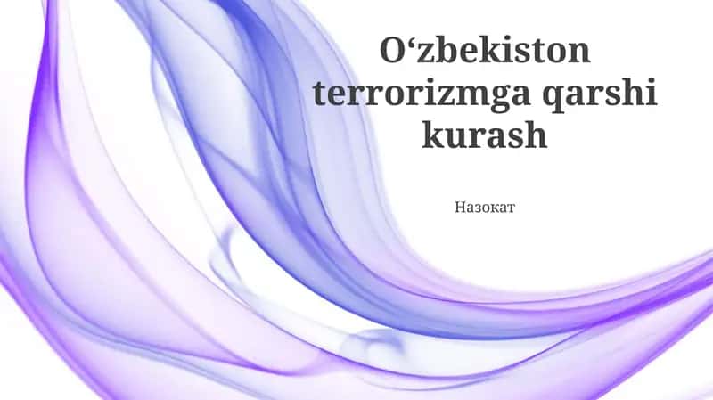 Oʻzbekiston terrorizmga qarshi kurash 1
