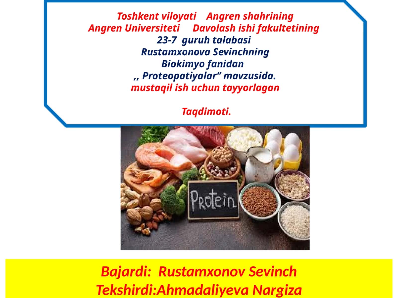 Proteopatiyalar‘’mavzusida 1