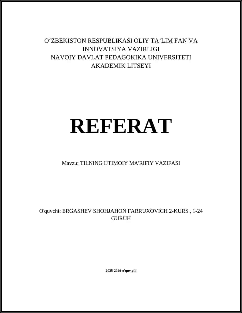 TILNING IJTIMOIY MA'RIFIY VAZIFASI 1