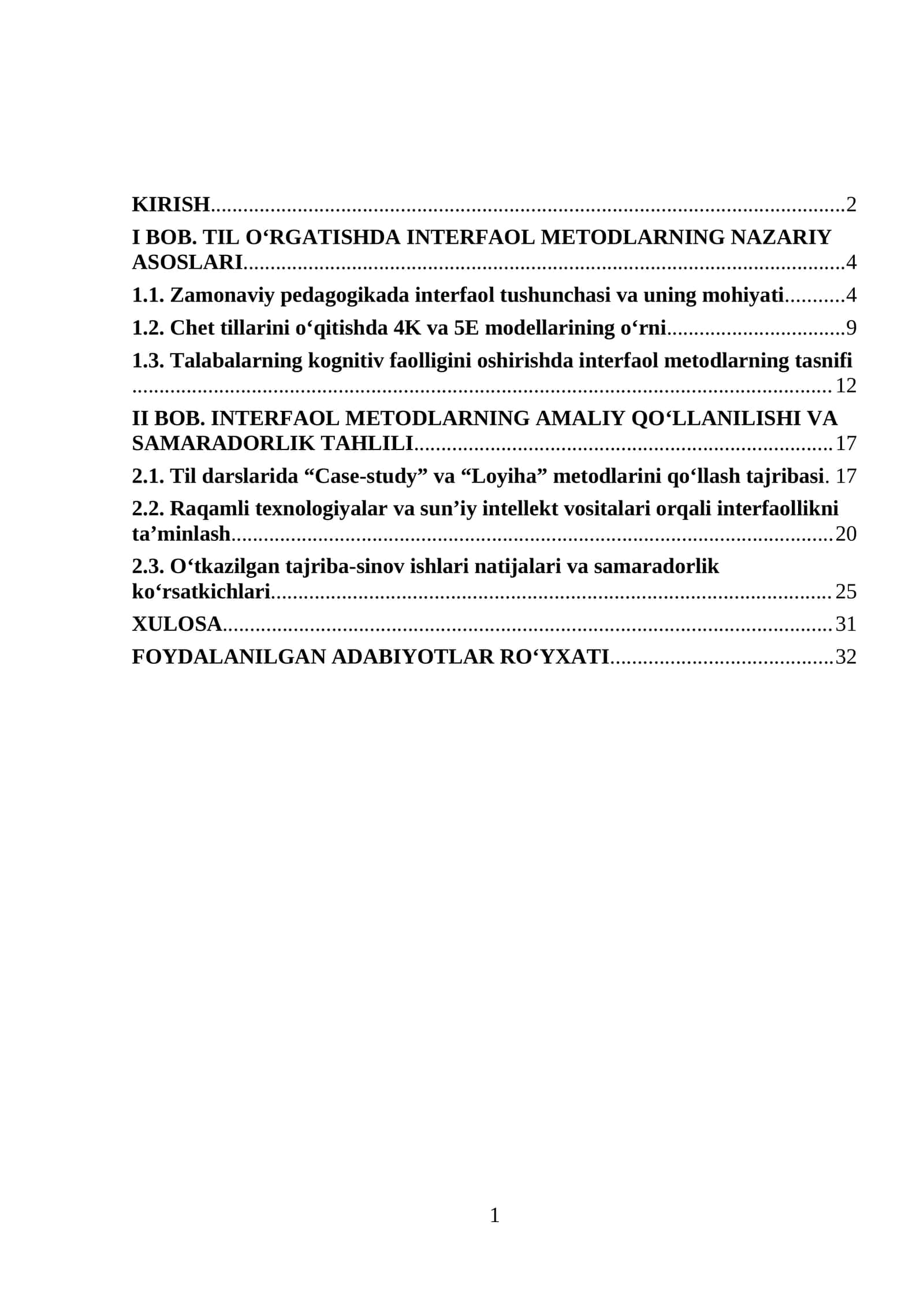 TIL O‘RGATISHDA INTERFAOL METODLARNING NAZARIY ASOSLARI VA AMALIY QO‘LLANILISHI 1