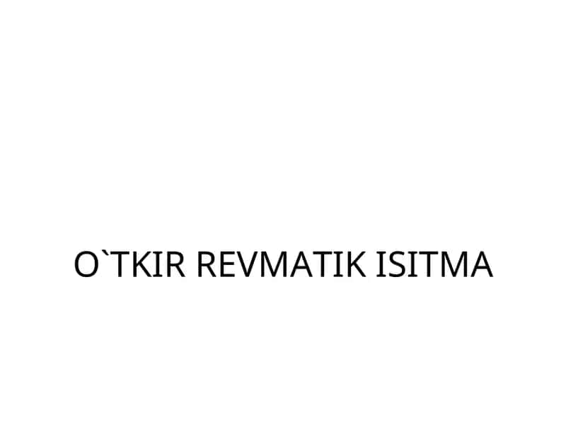 O`TKIR REVMATIK ISITMA 1
