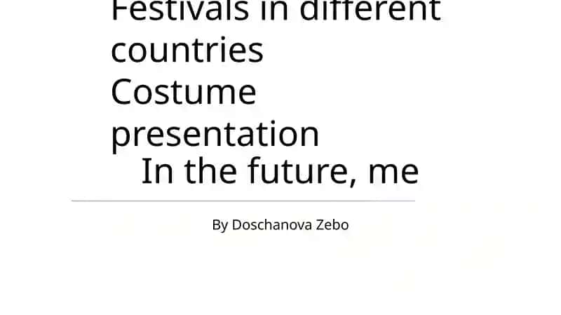 Festivals in different countries