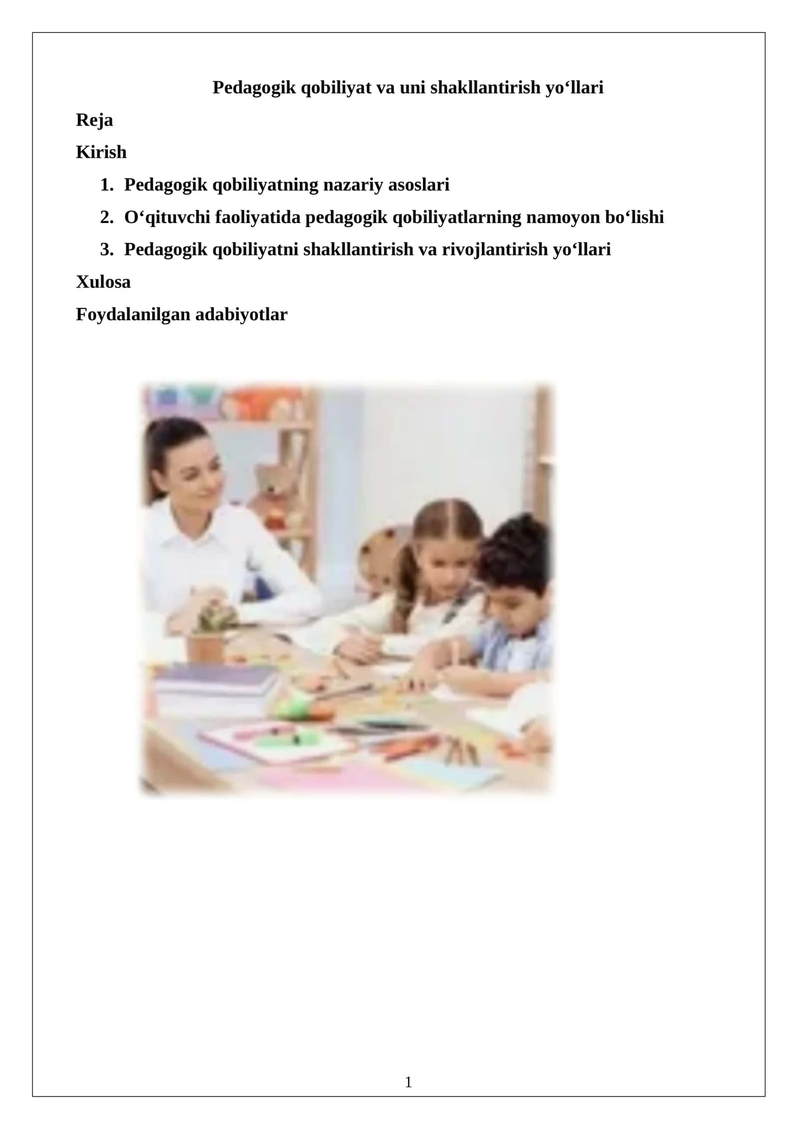 Pedagogik qobiliyat va uni shakllantirish yo‘llari 1