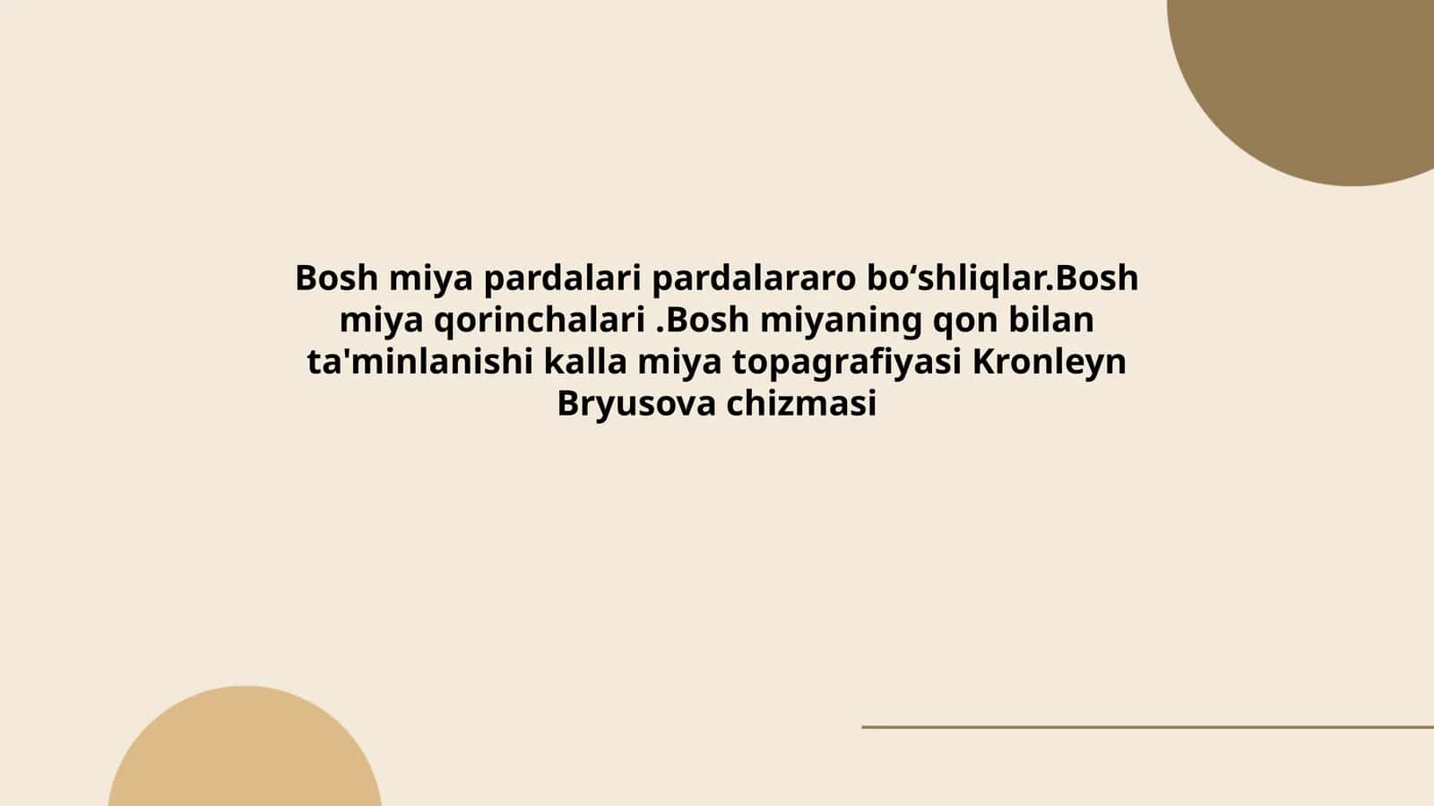 Bosh miya pardalari 1