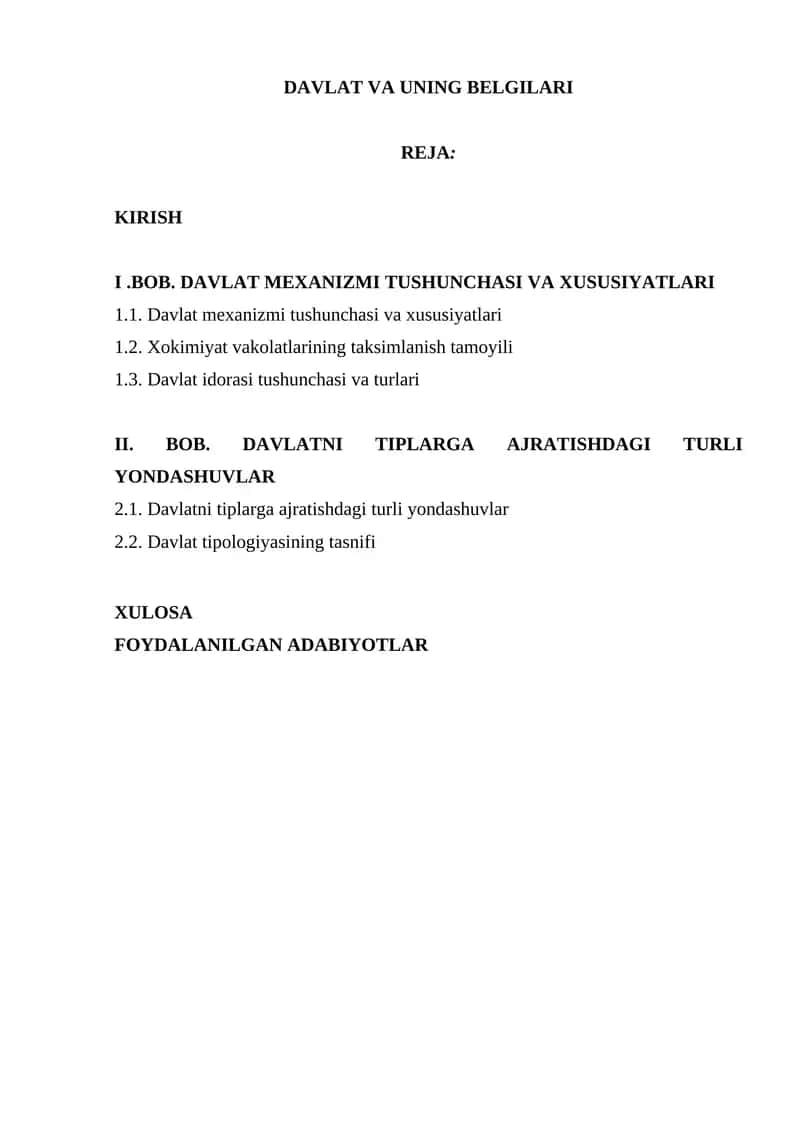 Davlat va uning belgilari 1
