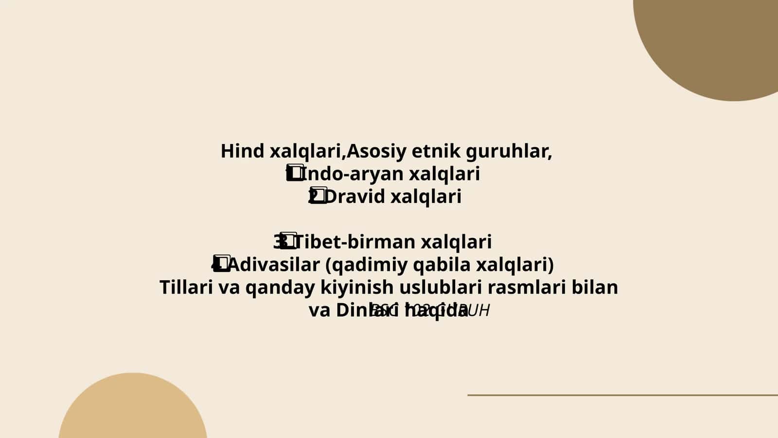 Hind xalqlari va ularning etnik guruhlari 1