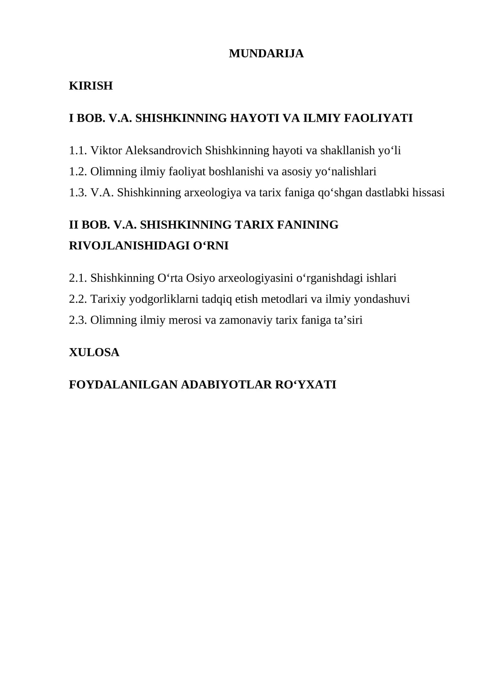 V.A. SHISHKINNING HAYOTI VA ILMIY FAOLIYATI 1