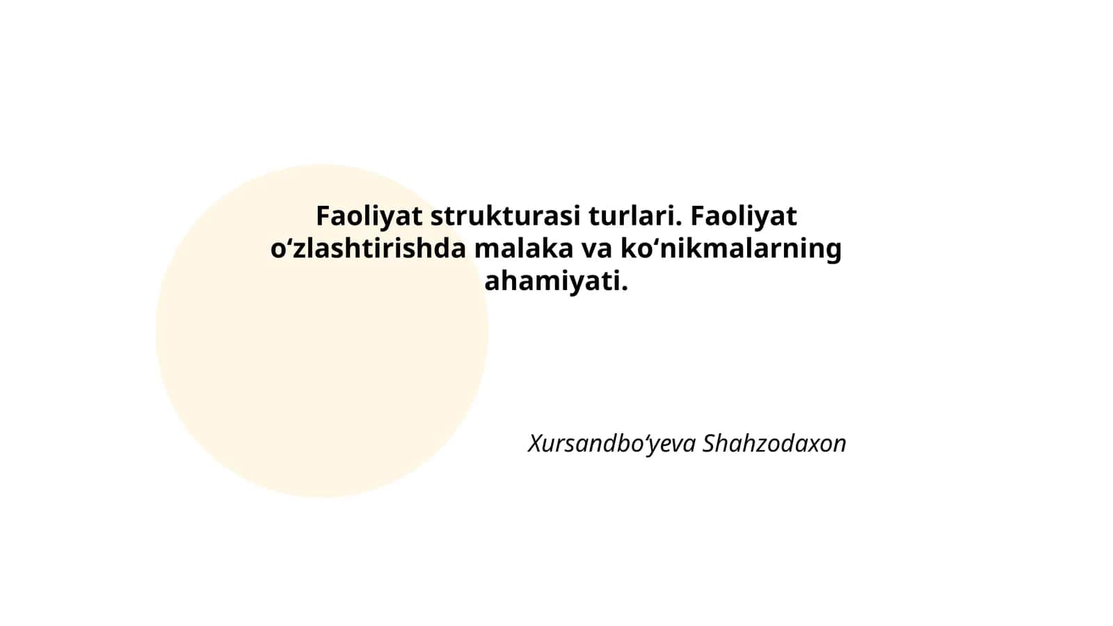 Faoliyat strukturasi turlari 1