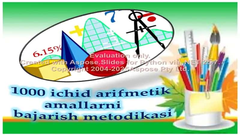 1000 ichid arifmetik amallarni  bajarish metodikasi 1