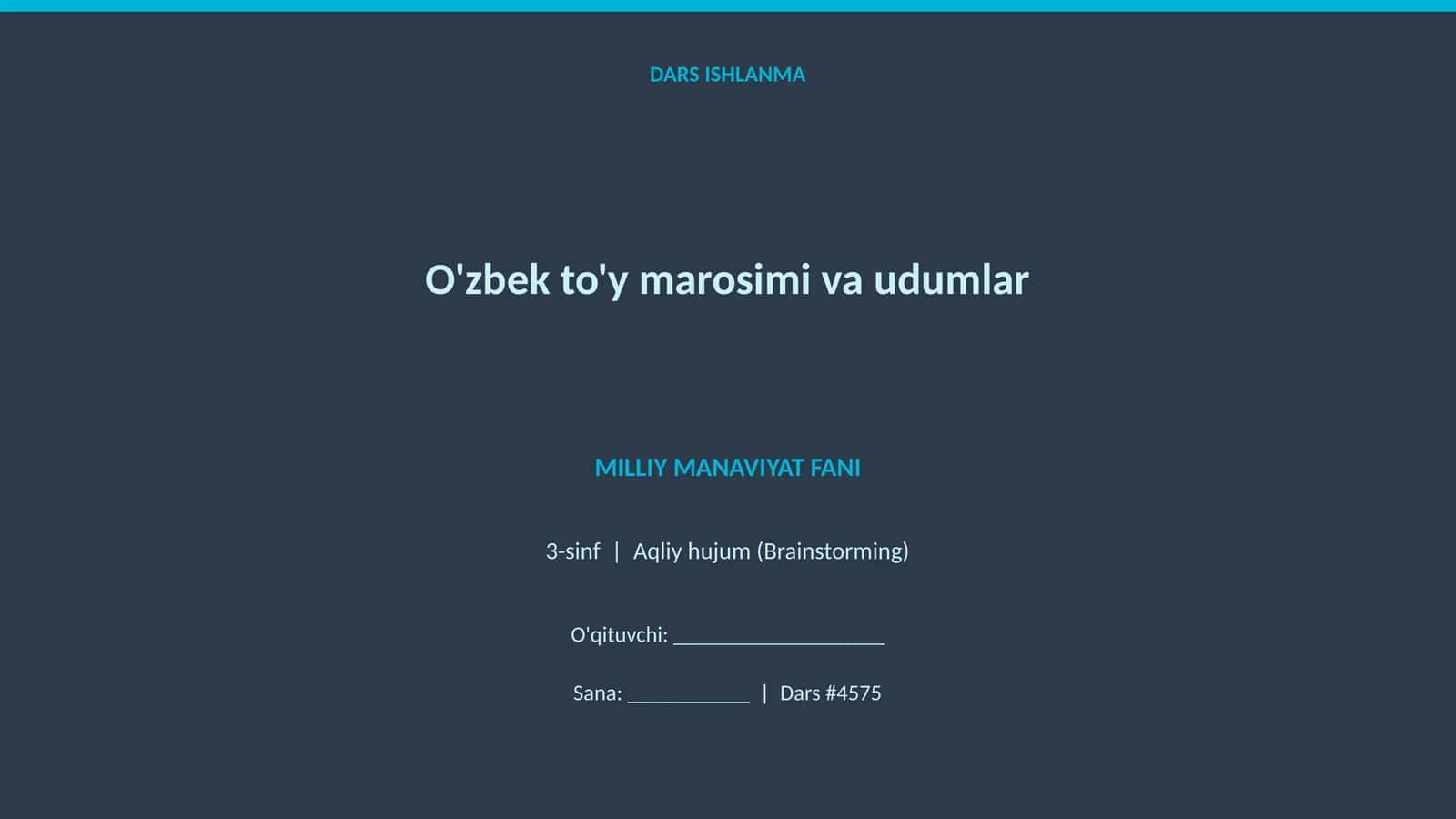 O'zbek to'y marosimi va udumlar 1