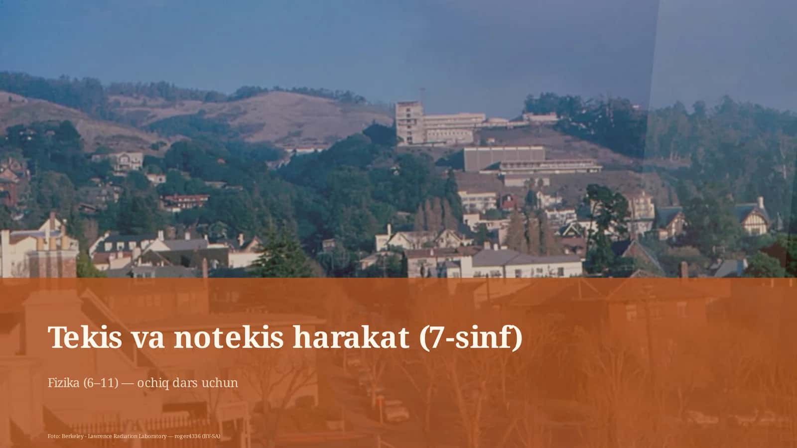 Tekis va notekis harakat (7-sinf) 1