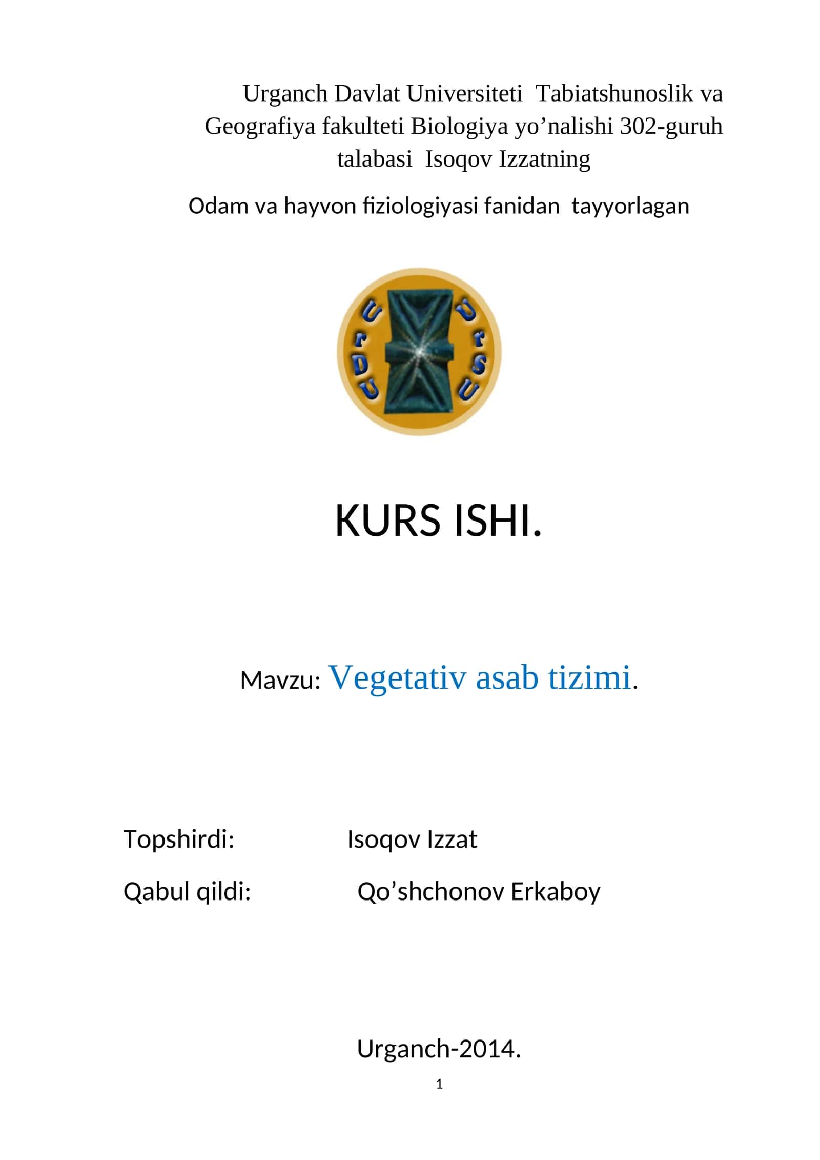 Vegetativ asab tizimi 1
