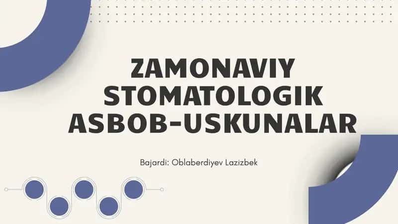 Zamonaviy Stomatologik Asbob-uskunalar 1